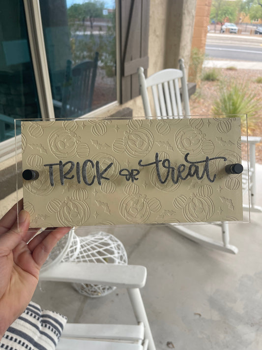 Trick or treat pumpkin block