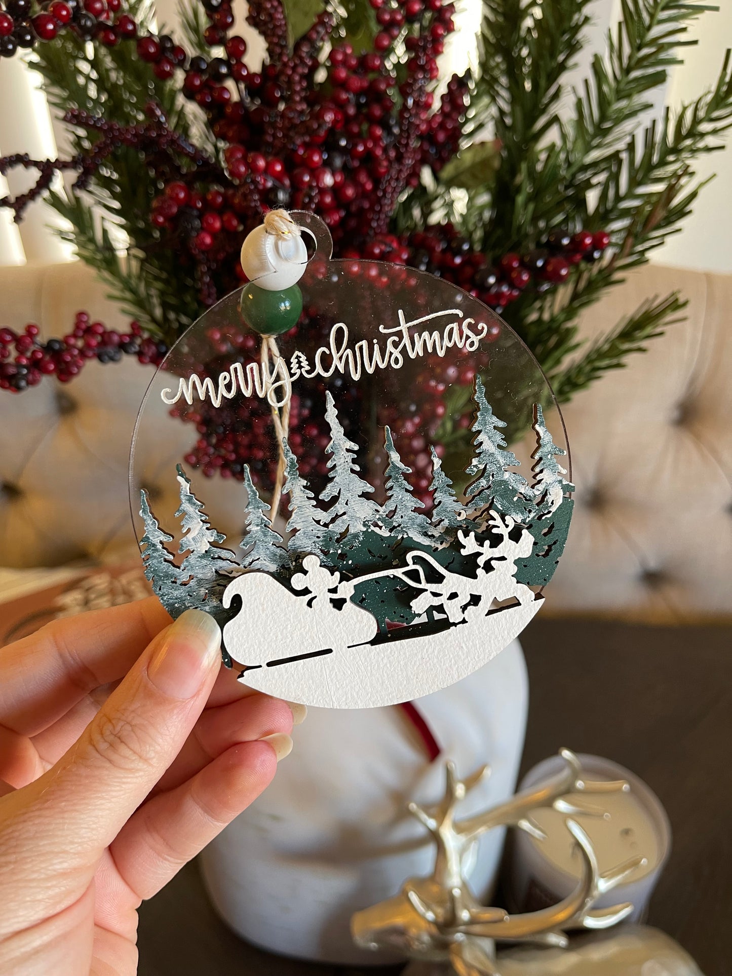 Acrylic and Wood Ornament